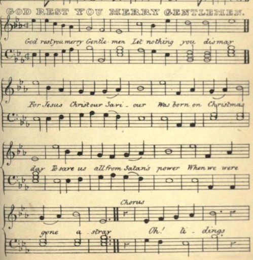 Sandys' Cornish tune for God Rest You Merry Gentlemen
