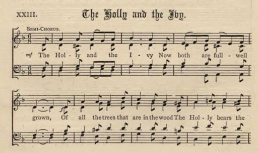 The Holly and the Ivy tune as published by Bramley and Stainer