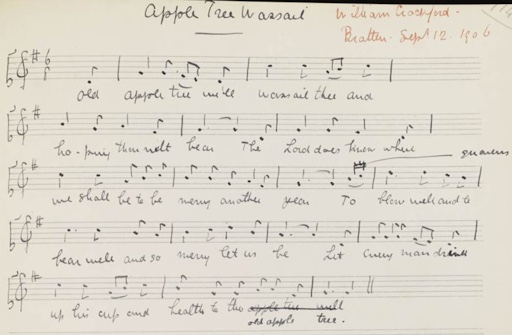 William Crockford's Apple Wassail tune collected by Cecil Sharp